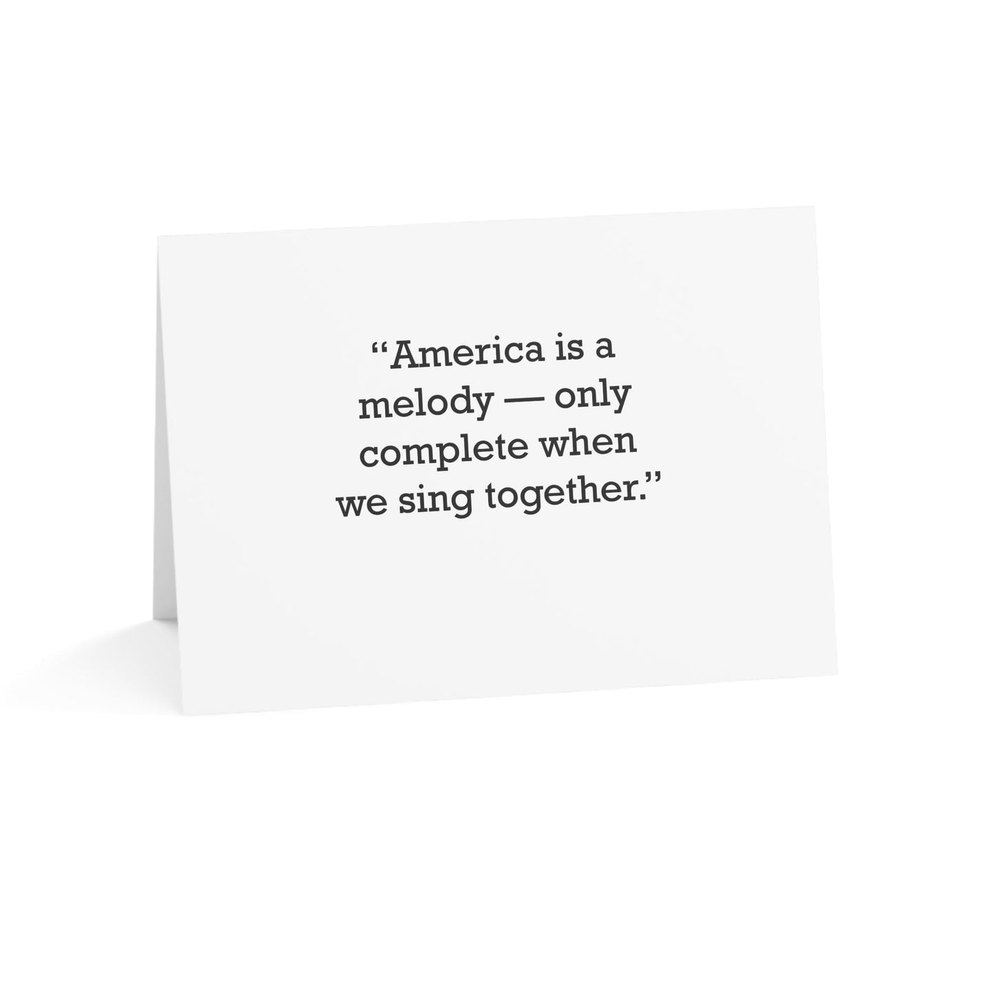 Quote 33 America Is A Vintage Retro Thank You Card Set - Black Logo
