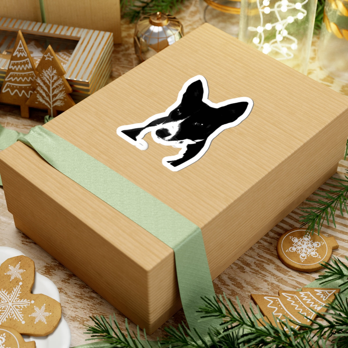 A Life Well Lived Basenji Retro Vinyl Sticker - Black Logo