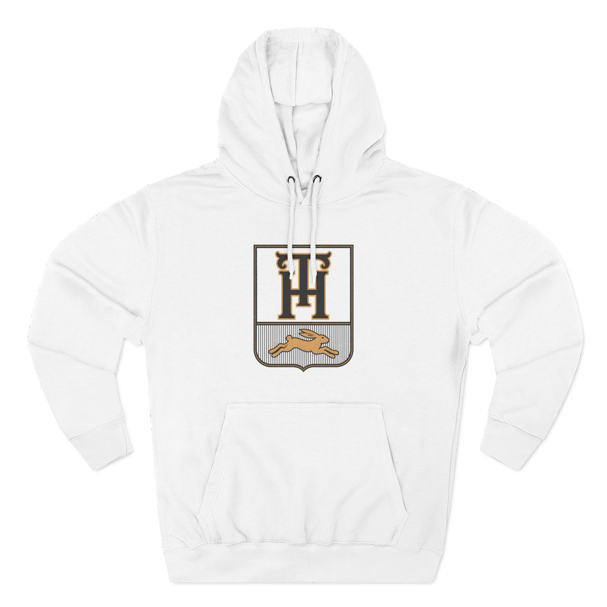 White Team Haas Heavyweight Hoodie with Full-Chest TH Family Crest