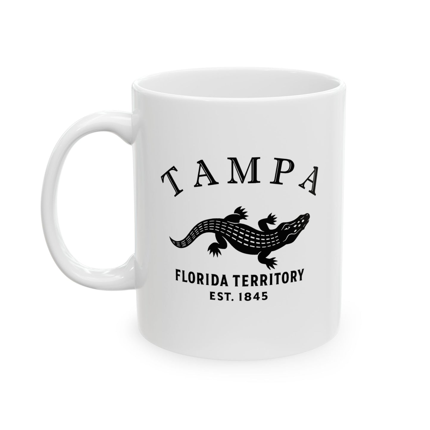 Tampa Florida Vintage Retro Ceramic Mug - Black Logo