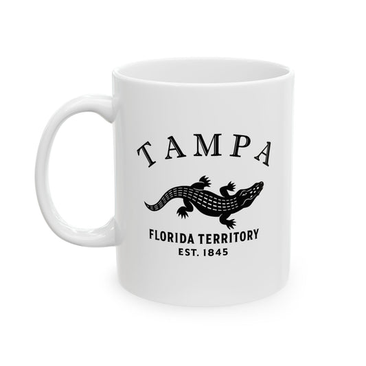 Tampa Florida Vintage Retro Ceramic Mug - Black Logo