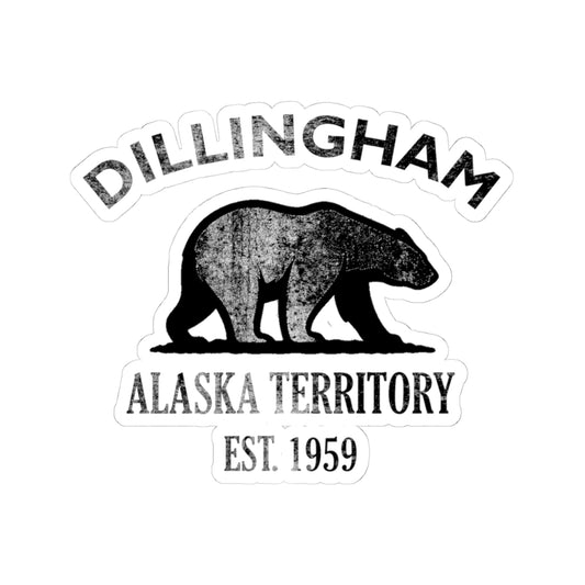 Dillingham Alaska Vintage Retro Vinyl Sticker - Black Logo