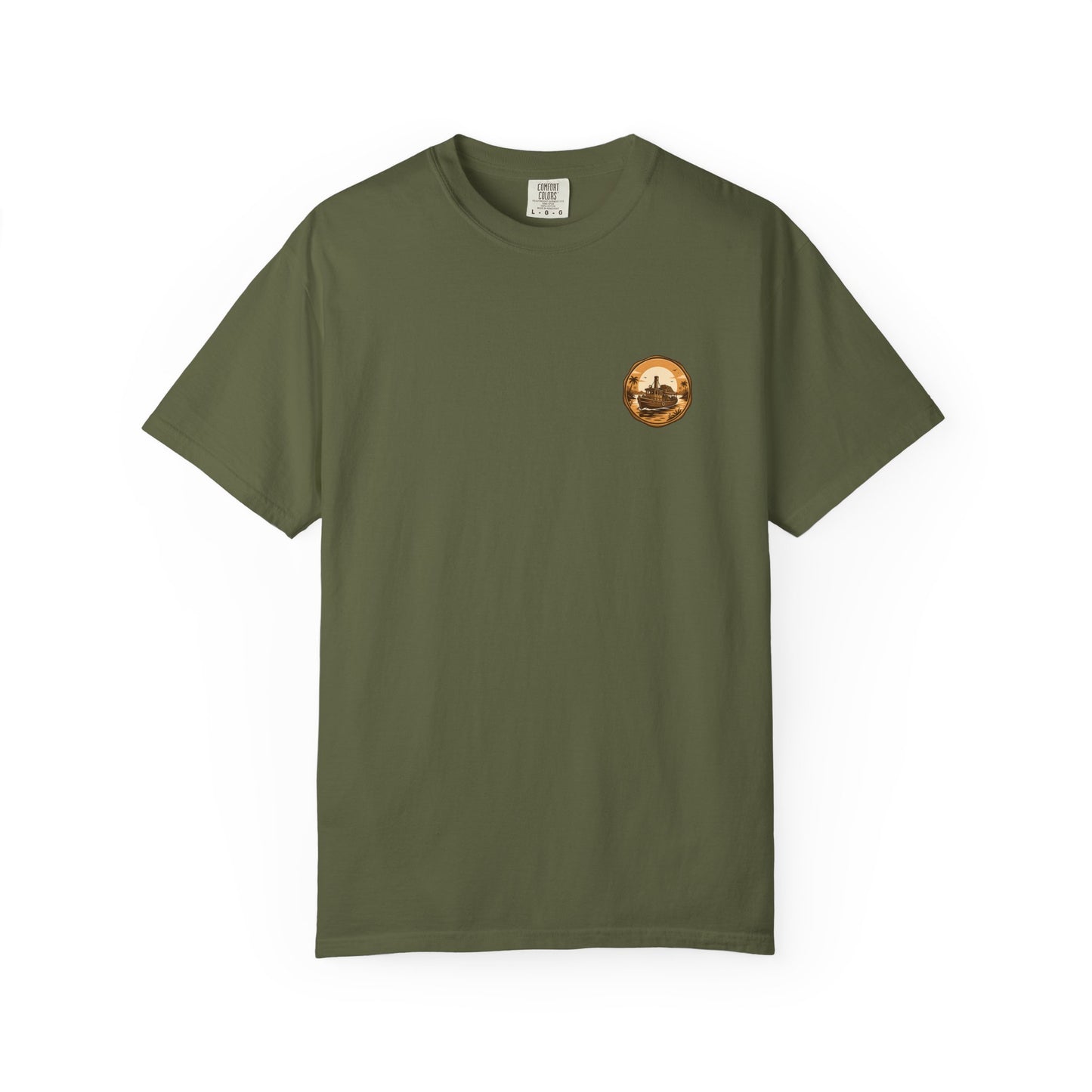 Vintage Retro Jungle River Steamboat Tee — Jungle Explorer