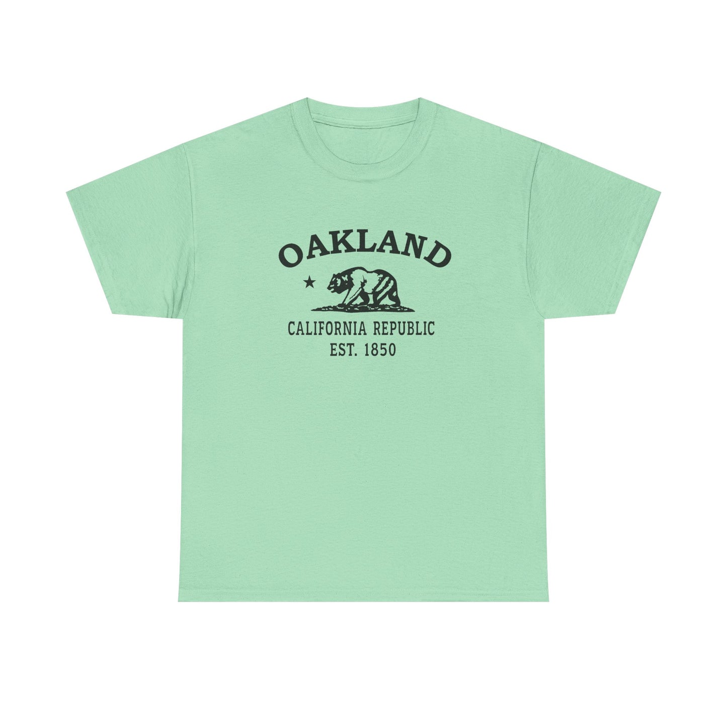Oakland California Vintage Retro Unisex Heavy Cotton Tee - Black Logo
