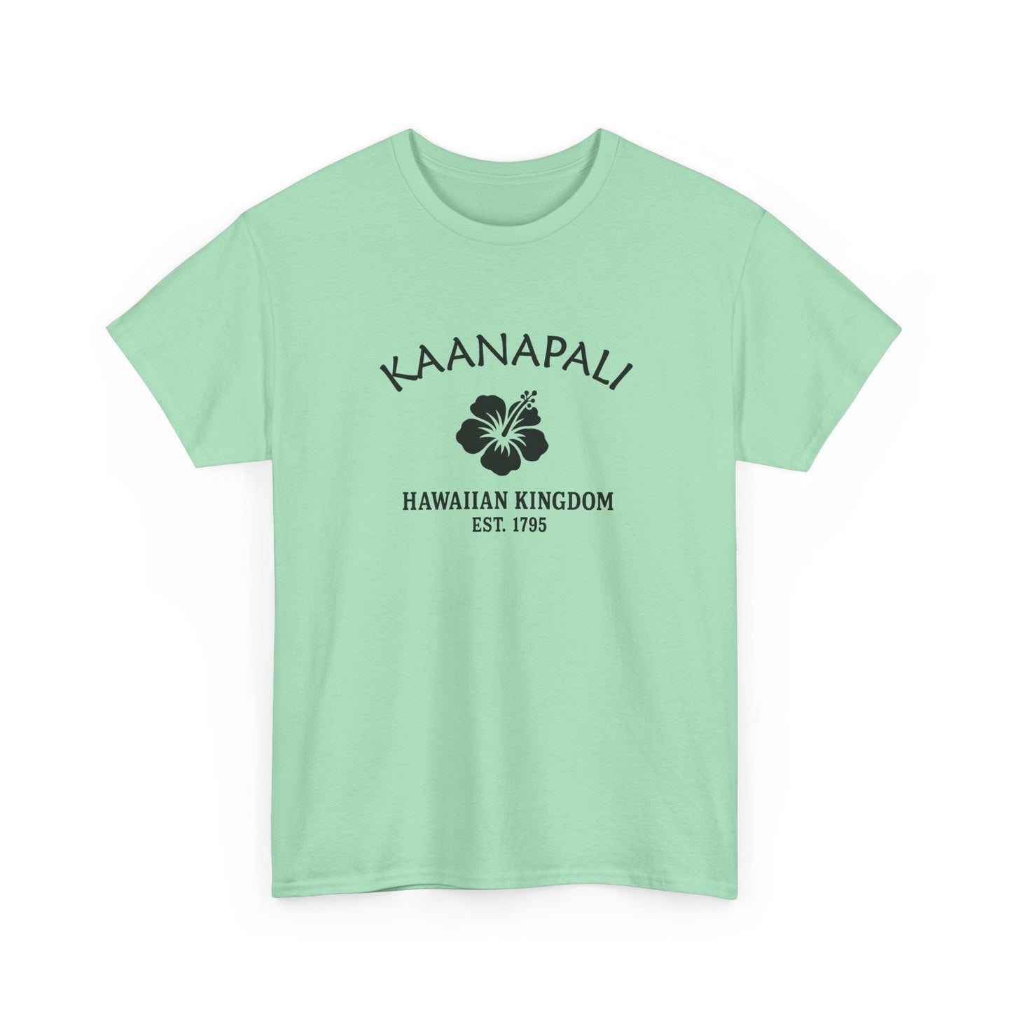 Kaanapali Hawaii Vintage Retro Unisex Heavy Cotton Tee - Black Logo