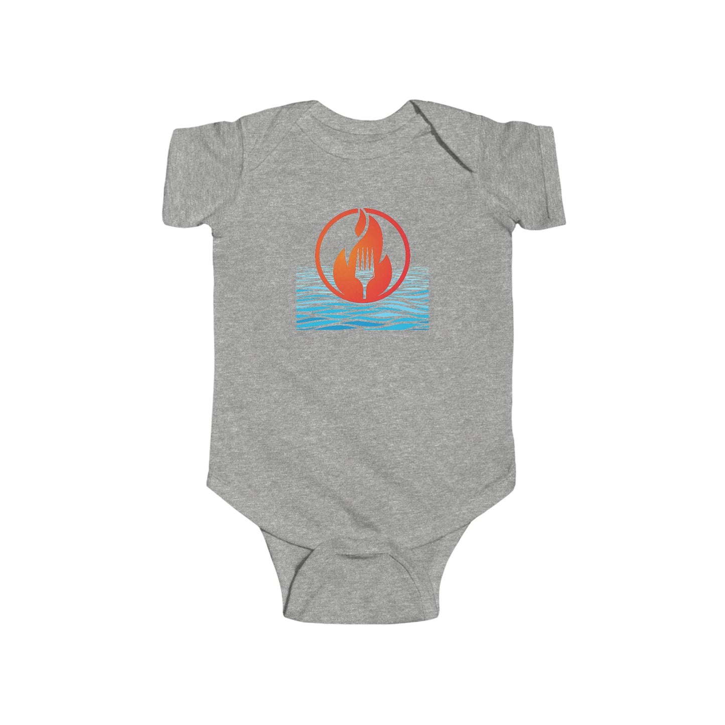 Eat Fire Spring Cotton Jersey Baby Bodysuit - Image Logo