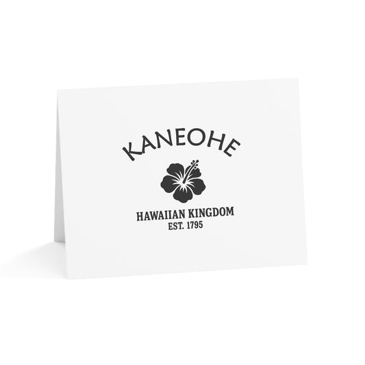 Kaneohe Hawaii Vintage Retro Thank You Card Set - Black Logo
