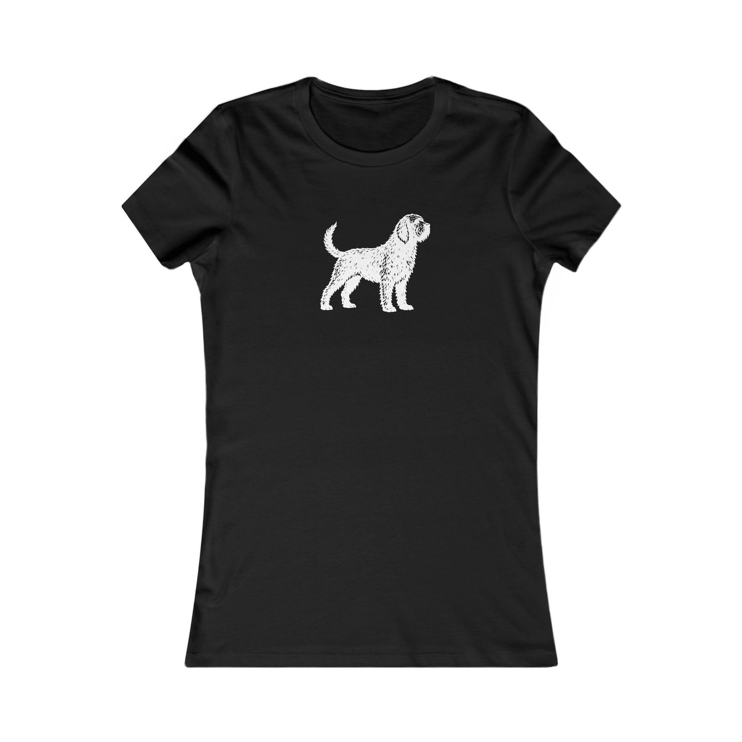 Otterhound Vintage Retro Womens Fitted Ringspun Cotton Tee - Standing