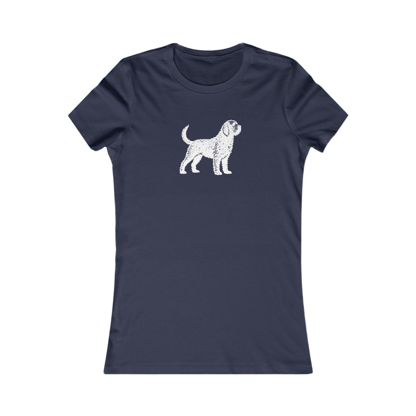 Otterhound Vintage Retro Womens Fitted Ringspun Cotton Tee - Standing