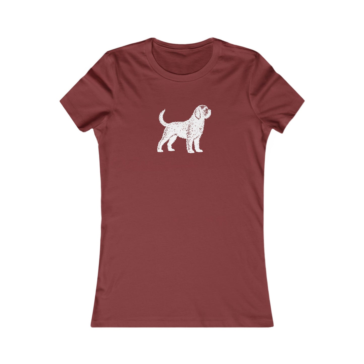 Otterhound Vintage Retro Womens Fitted Ringspun Cotton Tee - Standing