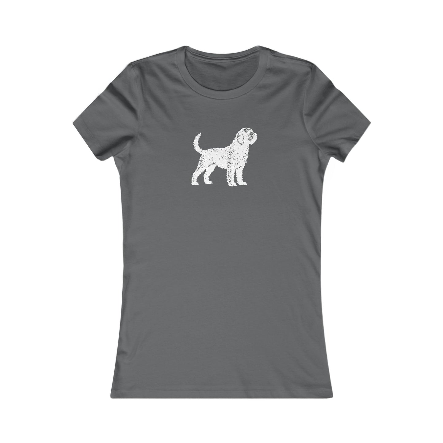 Otterhound Vintage Retro Womens Fitted Ringspun Cotton Tee - Standing