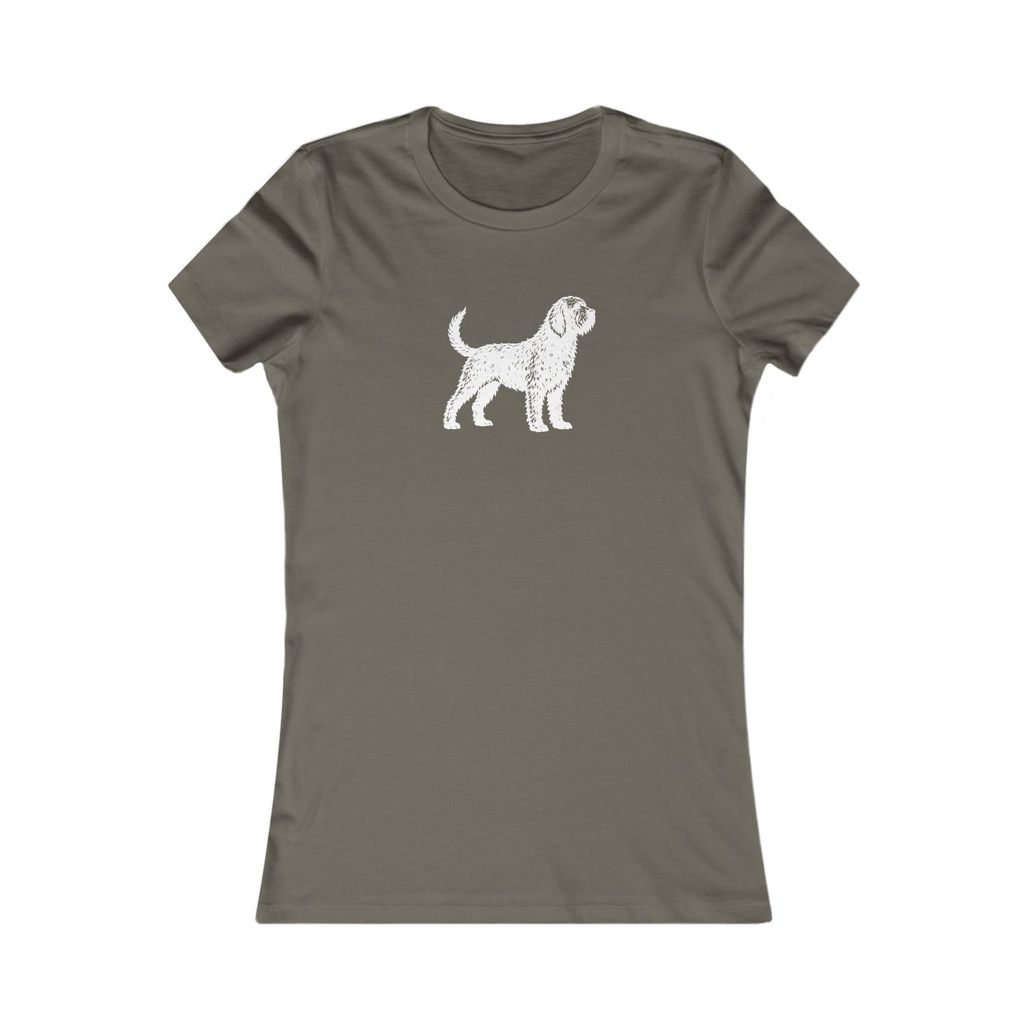 Otterhound Vintage Retro Womens Fitted Ringspun Cotton Tee - Standing