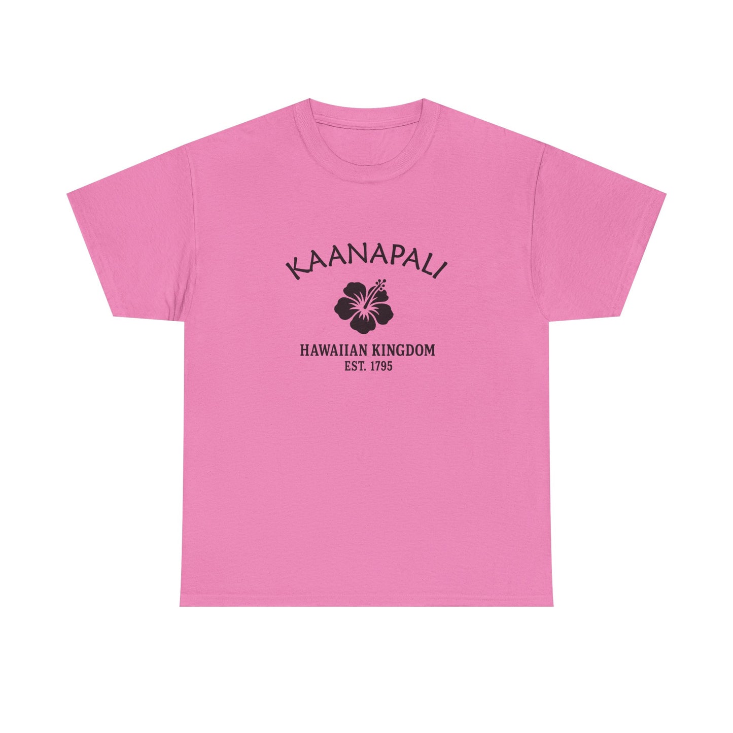 Kaanapali Hawaii Vintage Retro Unisex Heavy Cotton Tee - Black Logo