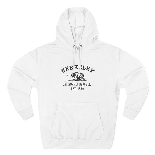 Berkeley California Vintage Retro Unisex Heavy Cotton Hoodie - Black Logo