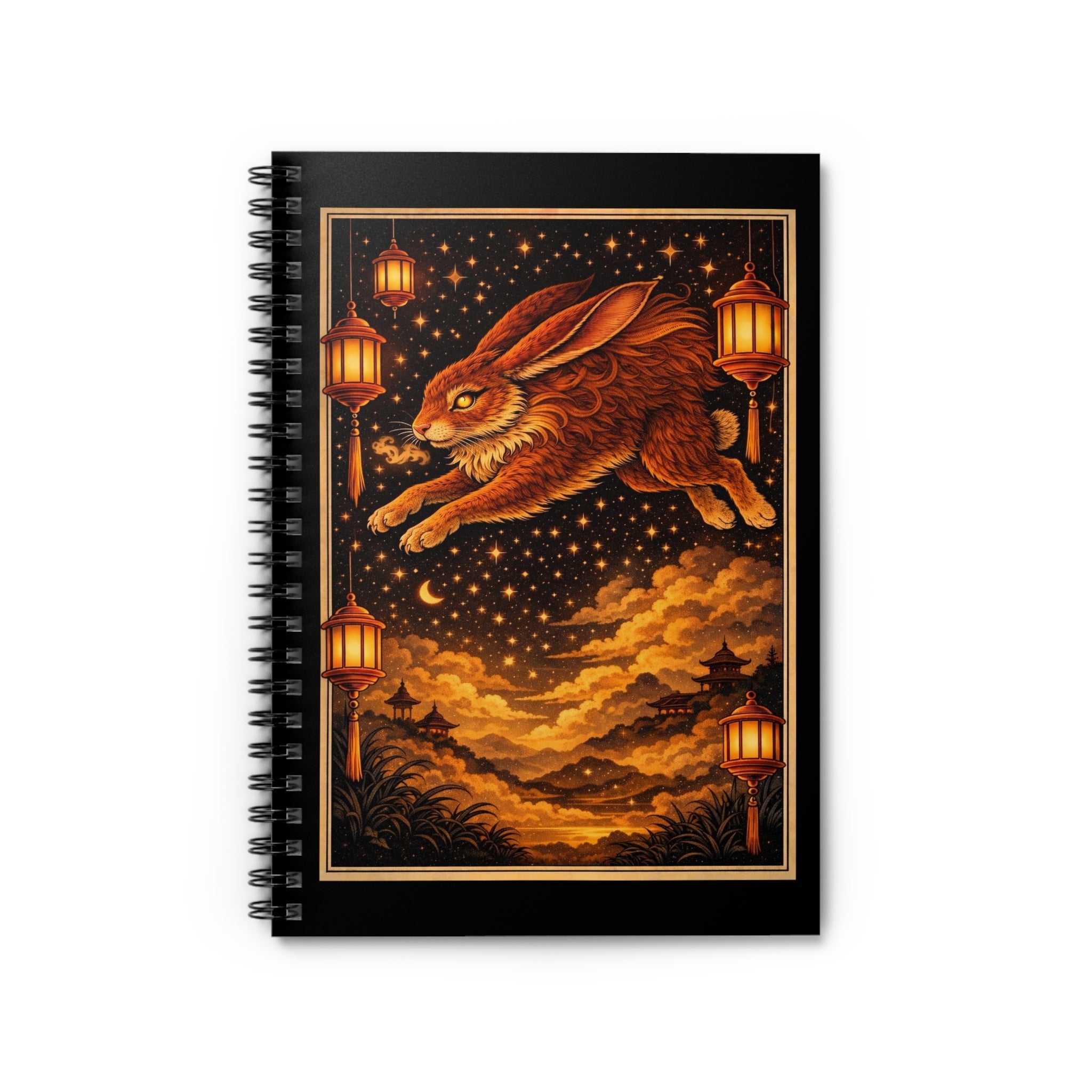 Zodiac Year of the Rabbit (2023+) Vintage Retro Art Series Spiral Rule ...