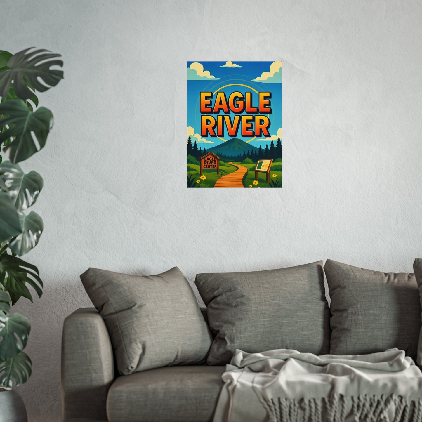 Eagle River Alaska Vintage Retro Giclée Print Art Series Poster