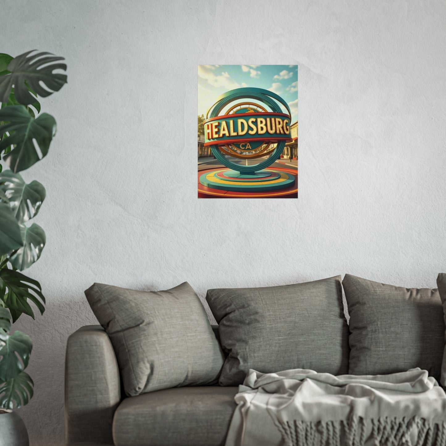 Healdsburg California Vintage Retro Giclée Print Art Series Poster