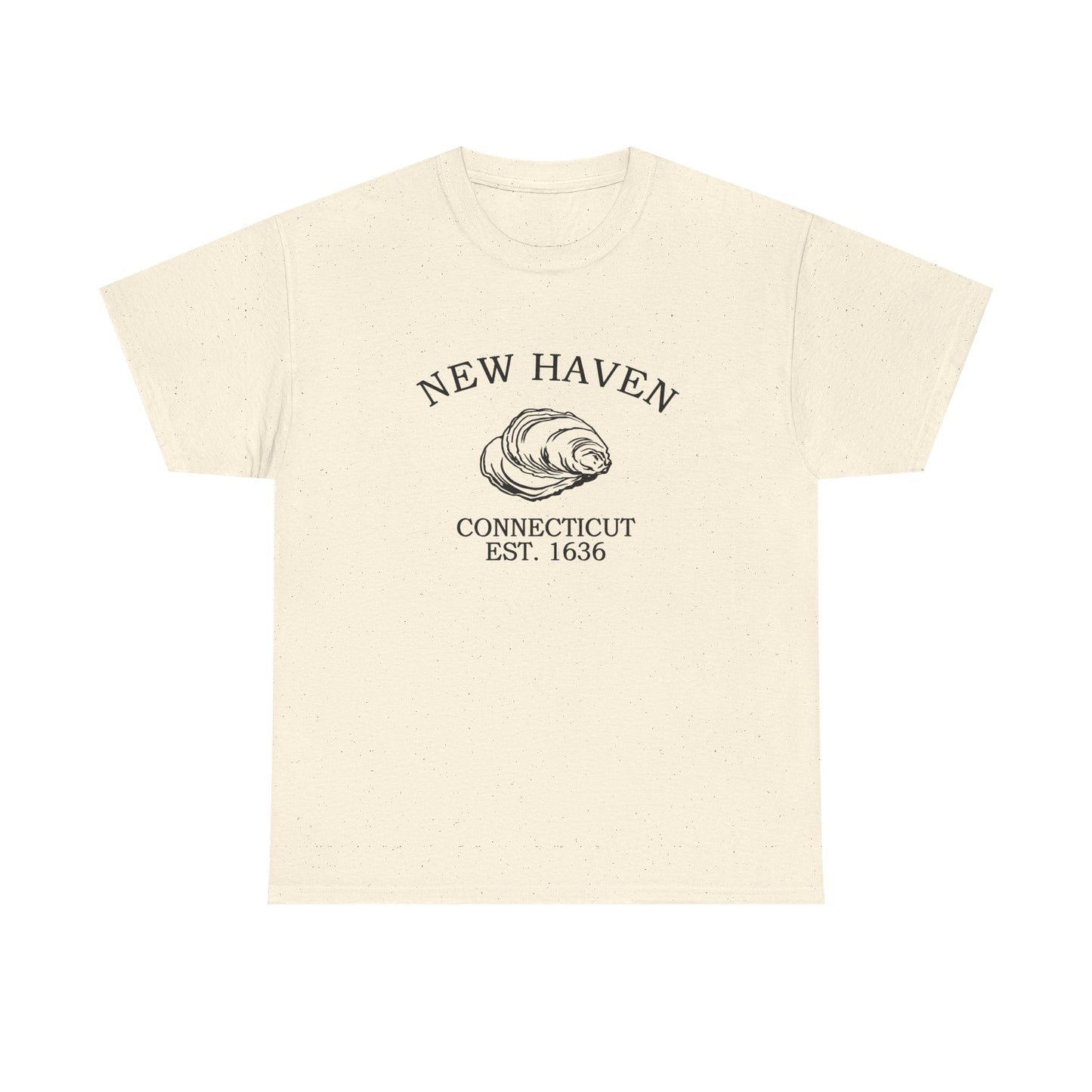 New Haven Connecticut Vintage Retro Unisex Heavy Cotton Tee - Black Logo