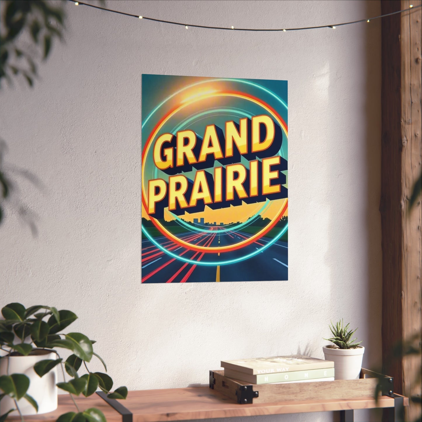 Grand Prairie Texas Vintage Retro Giclée Print Art Series Poster