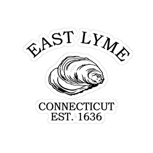 East Lyme Connecticut Vintage Retro Vinyl Sticker - Black Logo