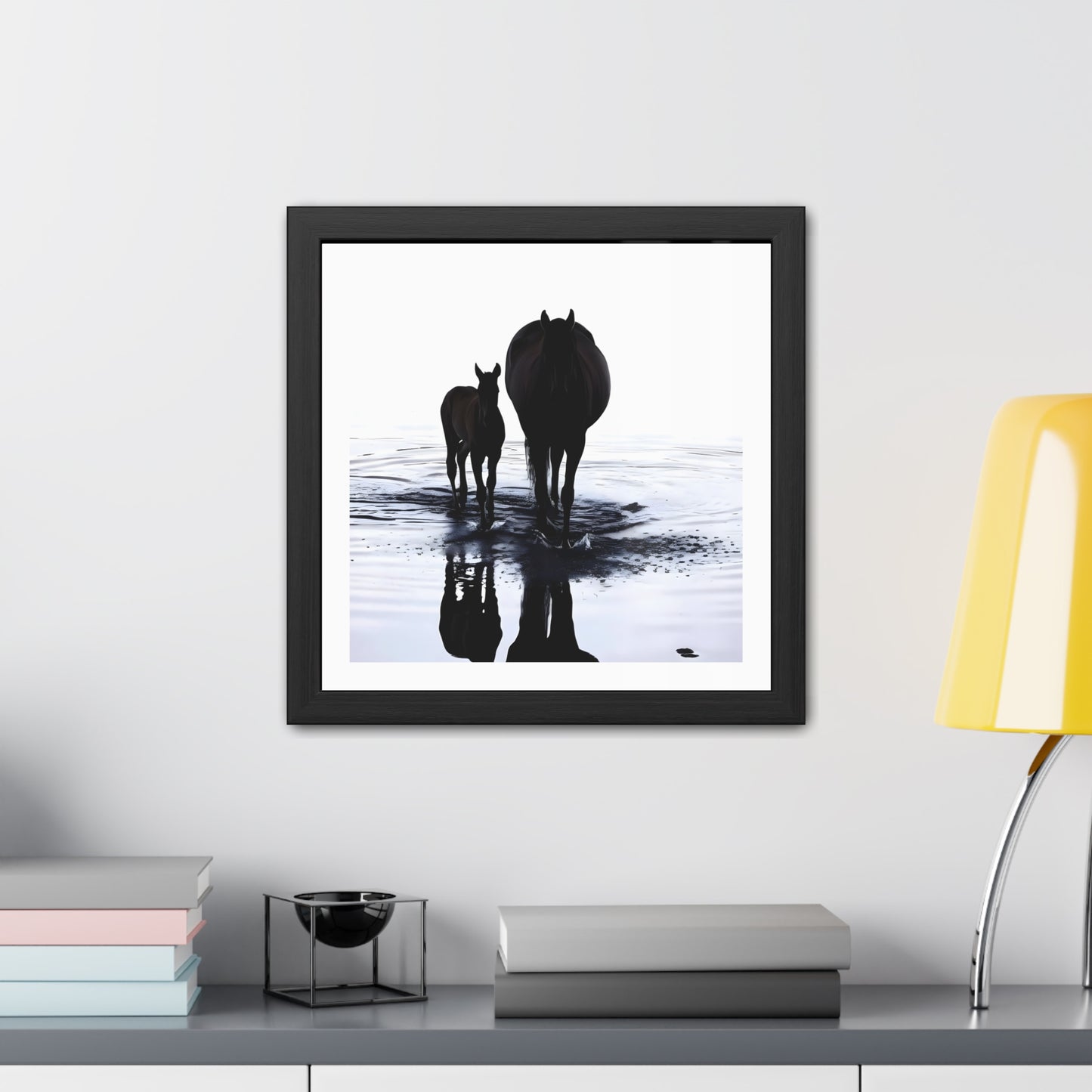Mare and Foal - Tide & Light Series Framed Poster