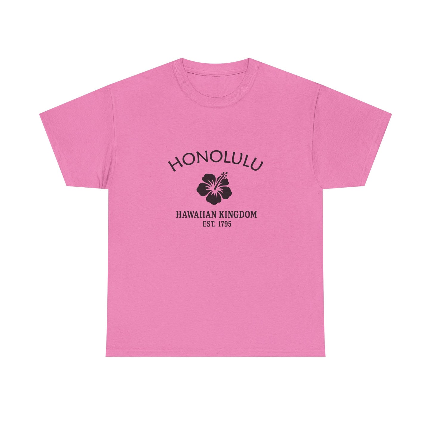 Honolulu Hawaii Vintage Retro Unisex Heavy Cotton Tee - Black Logo