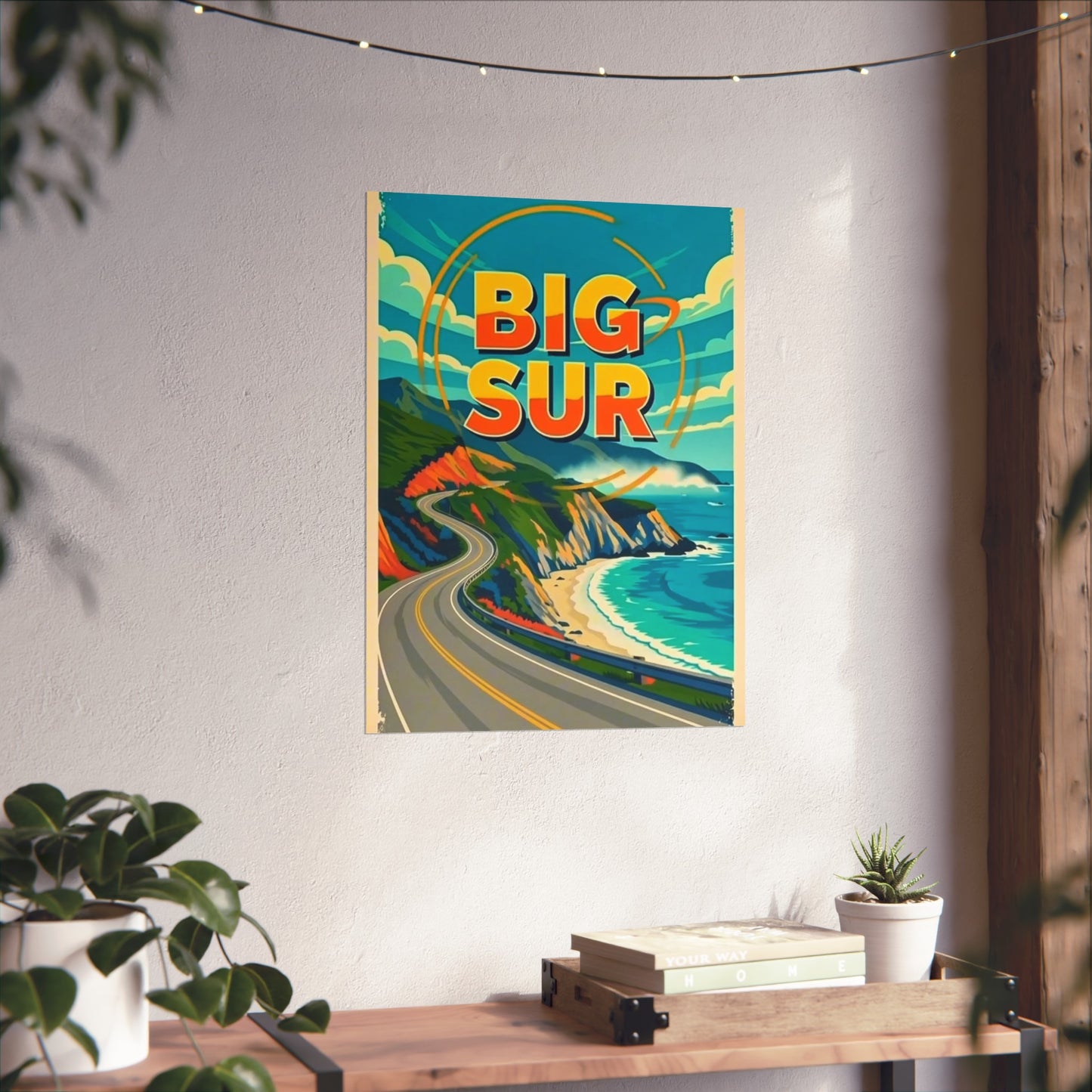 Big Sur California Vintage Retro Giclée Print Art Series Poster
