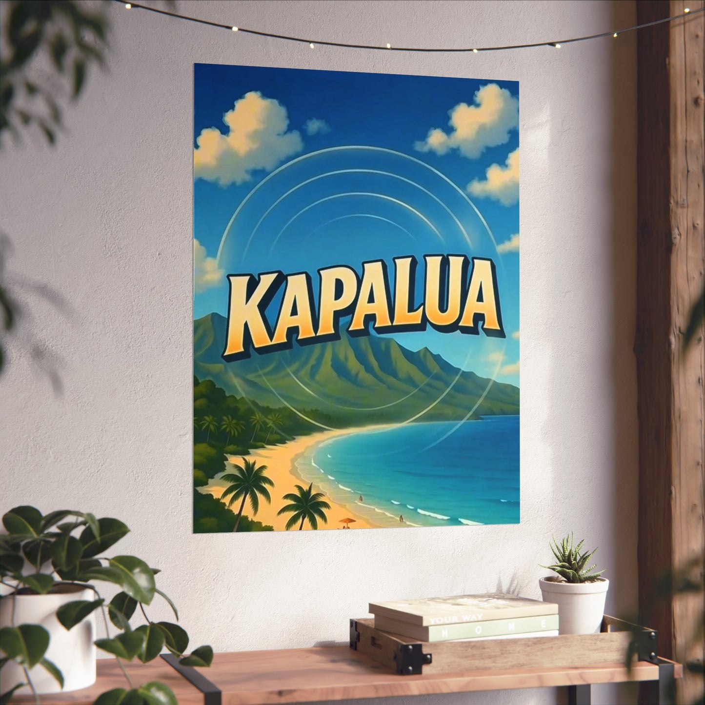 Kapalua Hawaii Vintage Retro Giclée Print Art Series Poster
