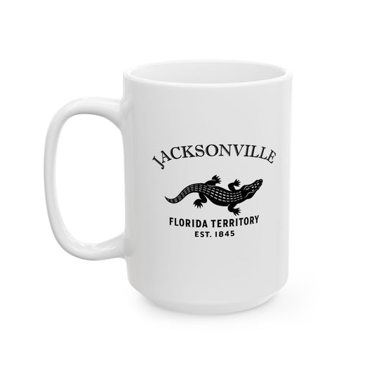 Jacksonville Florida Vintage Retro Ceramic Mug - Black Logo