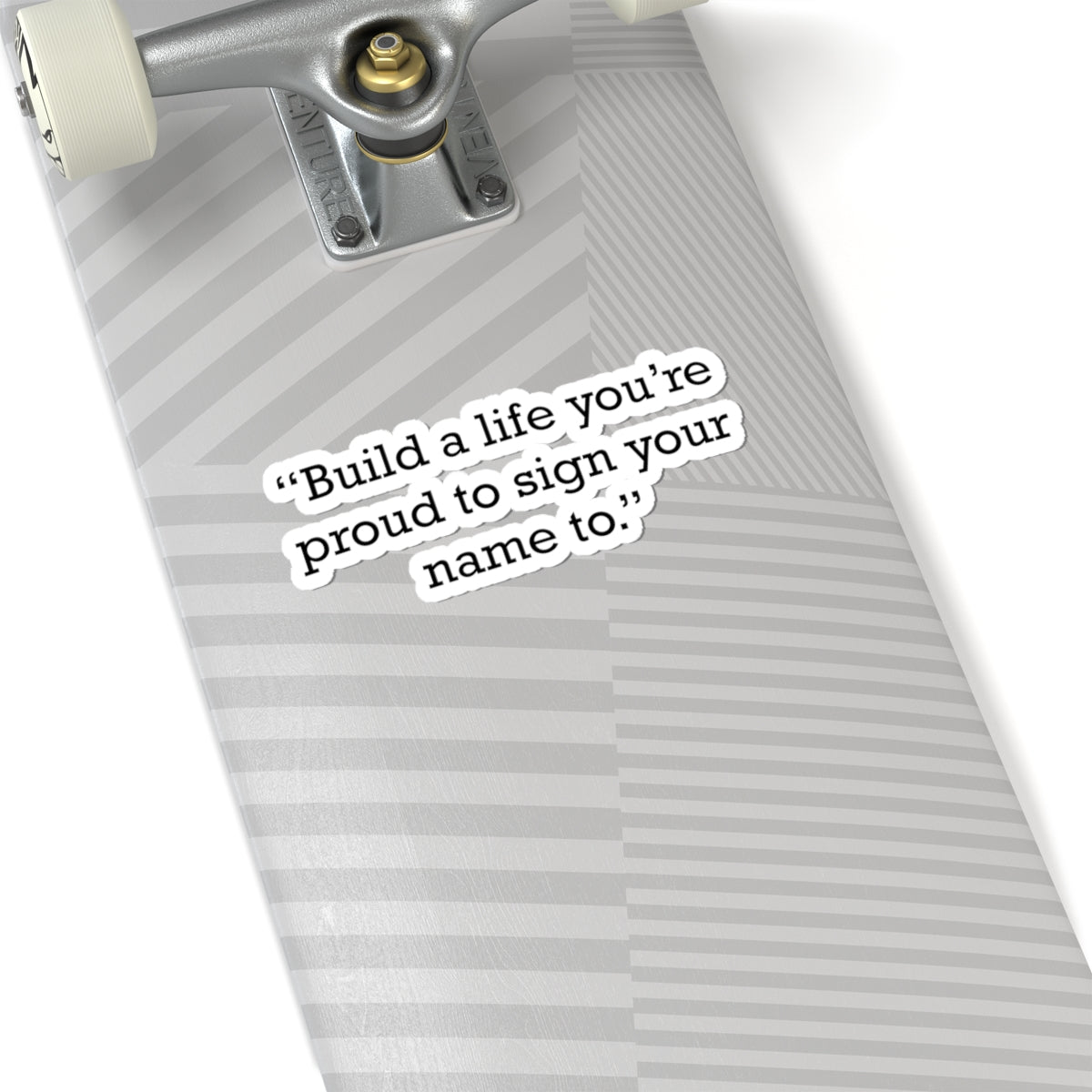 Quote 33 Build A Life Vintage Retro Vinyl Sticker - Black Logo