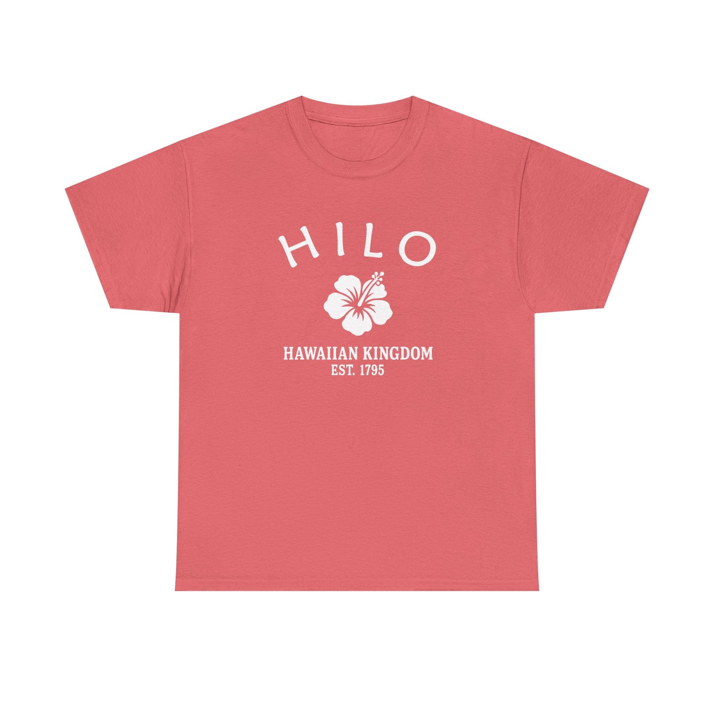 Hilo Hawaii Vintage Retro Unisex Heavy Cotton Tee - White Logo