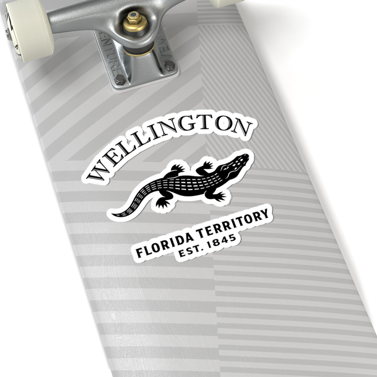Wellington Florida Kiss-Cut Vintage Retro Vinyl Sticker - Black Logo