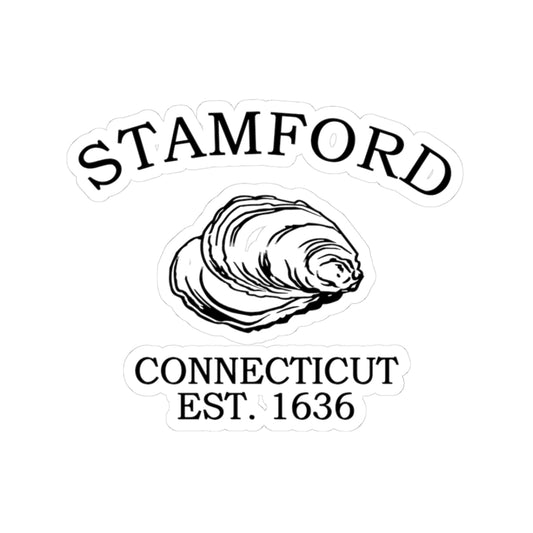 Stamford Connecticut Vintage Retro Vinyl Sticker - Black Logo