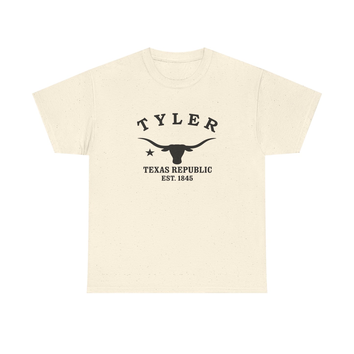 Tyler Texas Vintage Retro Unisex Heavy Cotton Tee - Black Logo