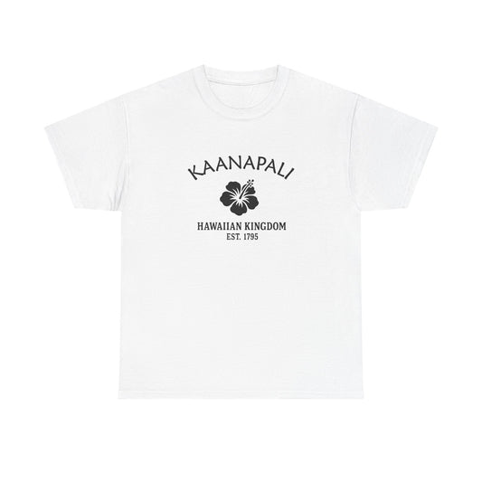 Kaanapali Hawaii Vintage Retro Unisex Heavy Cotton Tee - Black Logo
