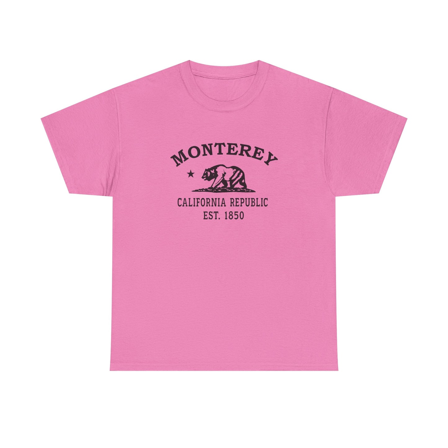 Monterey California Vintage Retro Unisex Heavy Cotton Tee - Black Logo