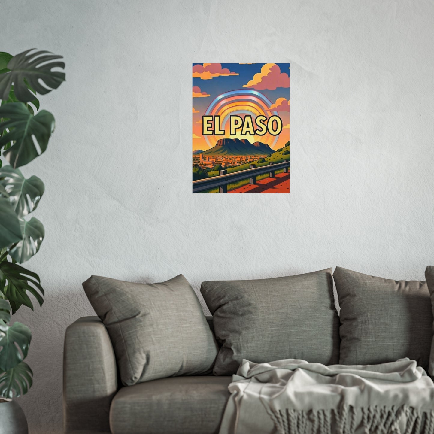 El Paso Texas Vintage Retro Giclée Print Art Series Poster