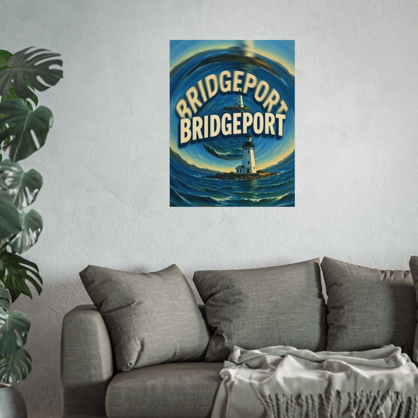 Bridgeport Connecticut Vintage Retro Giclée Print Art Series Poster