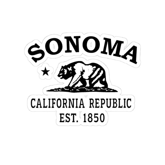 Sonoma California Vintage Retro Vinyl Sticker - Black Logo