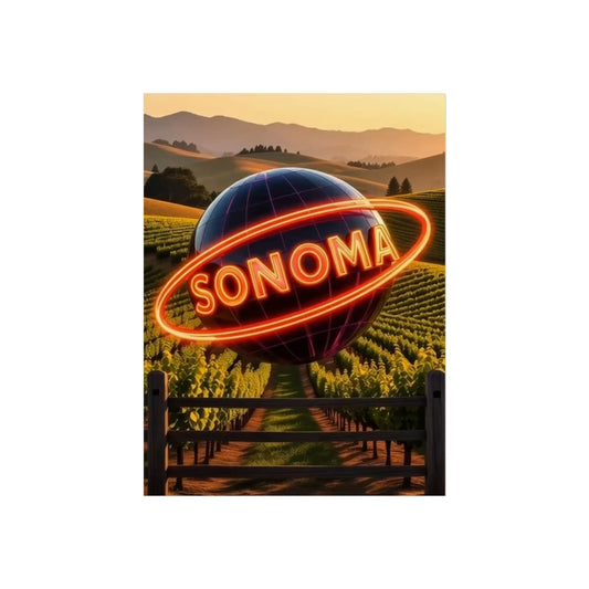 Sonoma California Vintage Retro Giclée Print Art Series Poster
