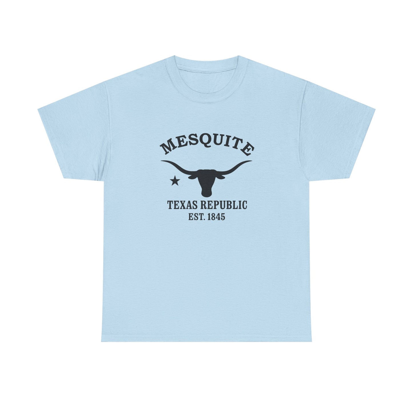 Mesquite Texas Vintage Retro Unisex Heavy Cotton Tee - Black Logo