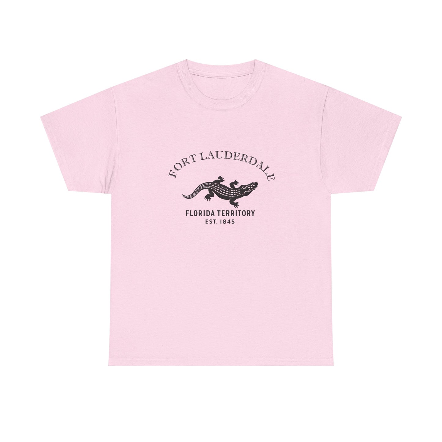 Fort Lauderdale Florida Vintage Retro Unisex Heavy Cotton Tee - Black Logo