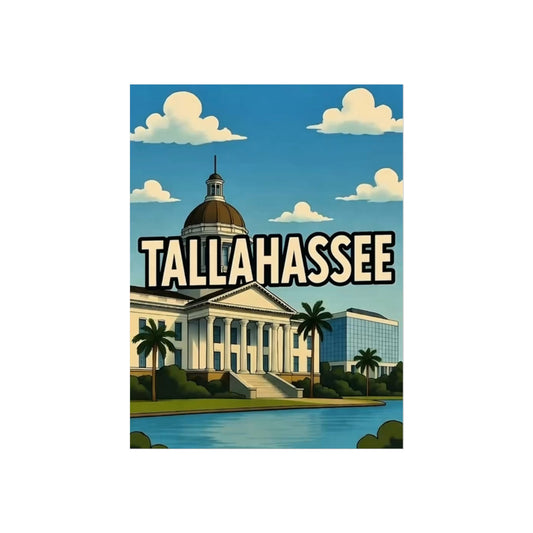 Tallahassee Florida Vintage Retro Giclée Print Art Series Poster