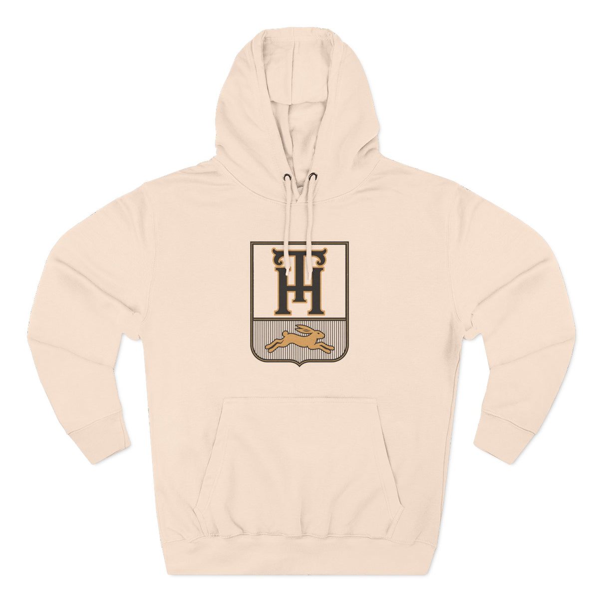 Pale Pink Team Haas Heavyweight Hoodie with Full-Chest TH Family Crest