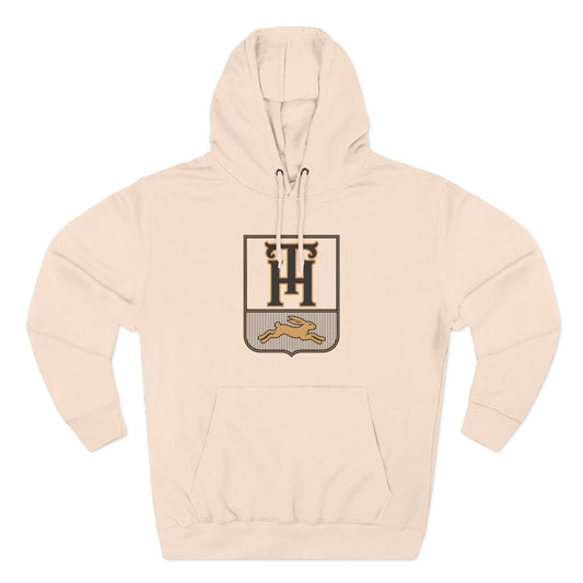 Pale Pink Team Haas Heavyweight Hoodie with Full-Chest TH Family Crest