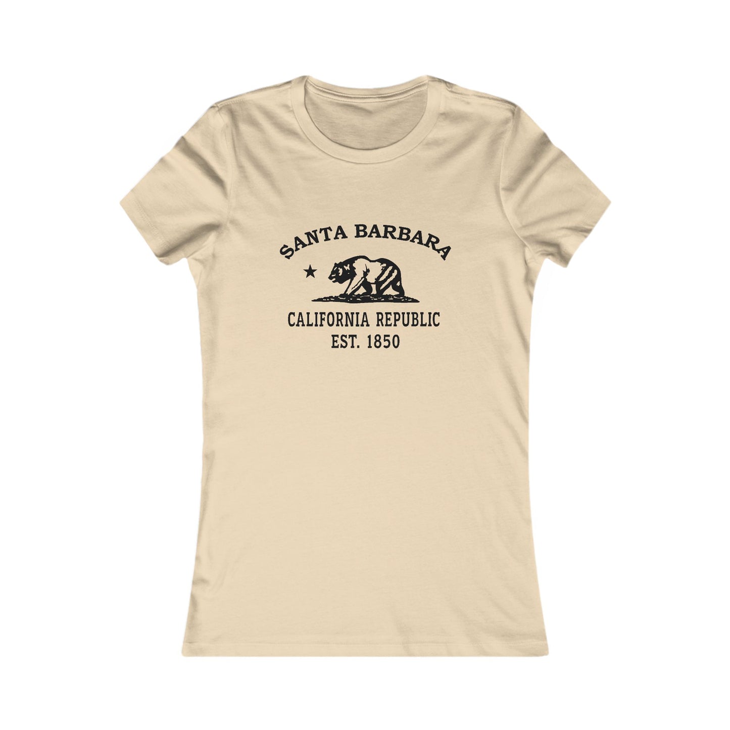 Santa Barbara California Vintage Retro Unisex Heavy Cotton Hoodie - Black Logo