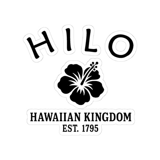 Hilo Hawaii Vintage Retro Vinyl Sticker - Black Logo