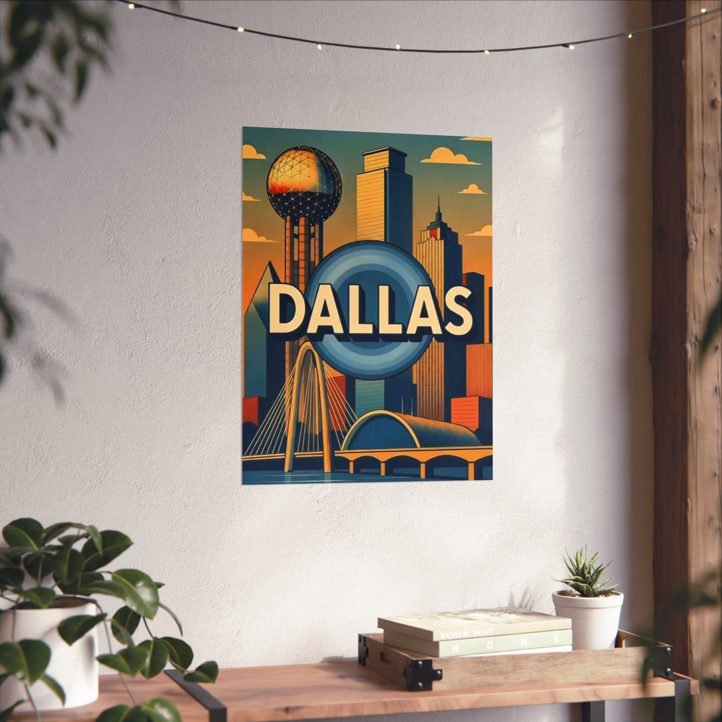 Dallas Texas Vintage Retro Giclée Print Art Series Poster