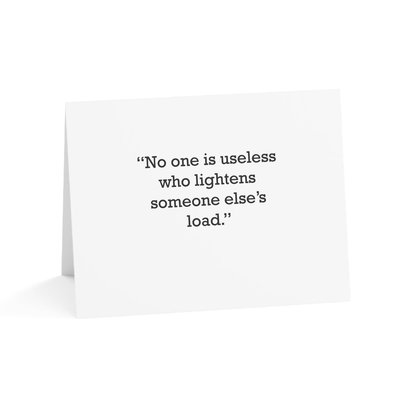 Quote 33 No One Is Vintage Retro Thank You Card Set - Black Logo