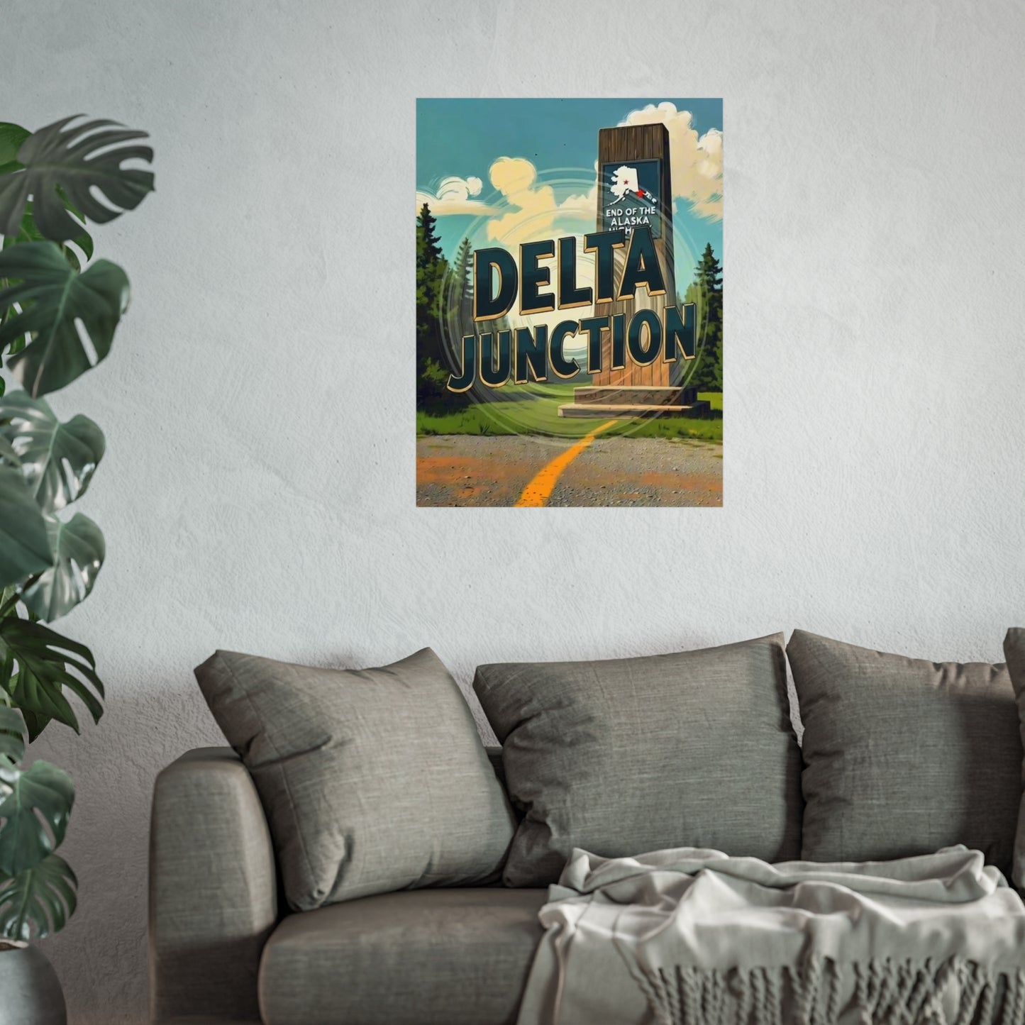 Delta Junction Alaska Vintage Retro Giclée Print Art Series Poster